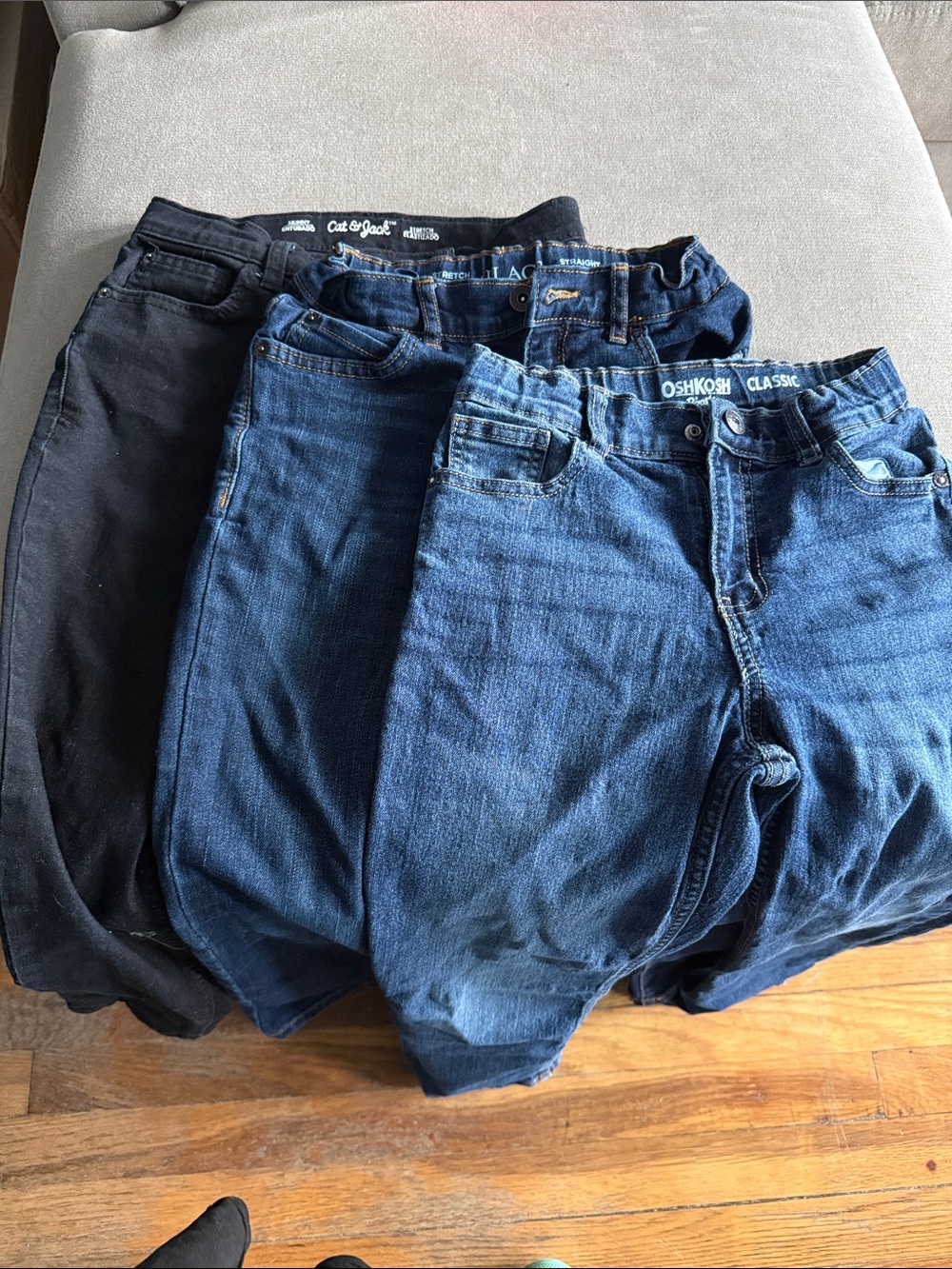 OshKosh B'gosh Kids Trio Jeans in Black and Blue Denim